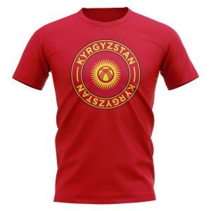 Kyrgyzstan Football Badge T-Shirt (Red)