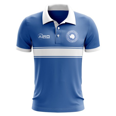 Antarctica Concept Stripe Polo Shirt (Blue) - Kids