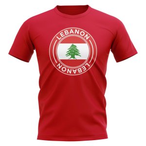 Lebanon Football Badge T-Shirt (Red)