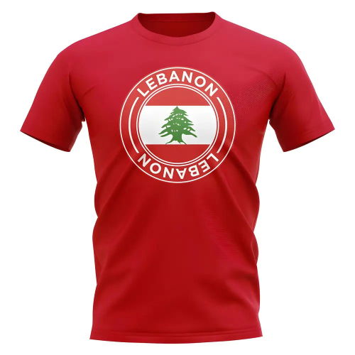 Lebanon Football Badge T-Shirt (Red)