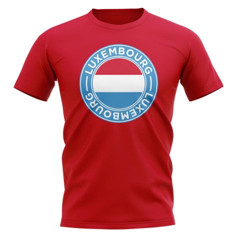 Luxembourg Football Badge T-Shirt (Red)