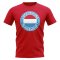 Luxembourg Football Badge T-Shirt (Red)