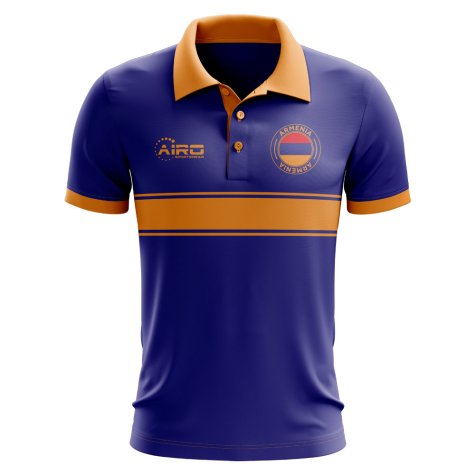 Armenia Concept Stripe Polo Shirt (Royal)