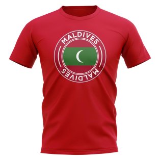 Maldives Football Badge T-Shirt (Red)