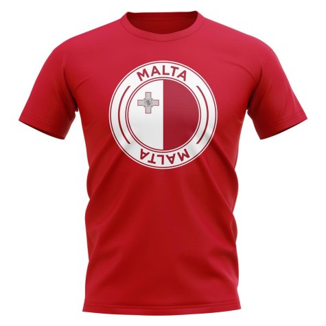 Malta Football Badge T-Shirt (Red)