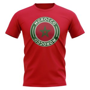 Morocco Football Badge T-Shirt (Red)