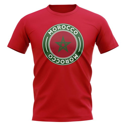 Morocco Football Badge T-Shirt (Red)