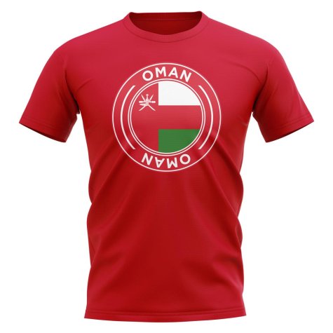 Oman Football Badge T-Shirt (Red)