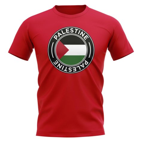 Palestine Football Badge T-Shirt (Red)