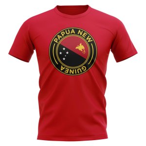 Papa New Guinea Football Badge T-Shirt (Red)