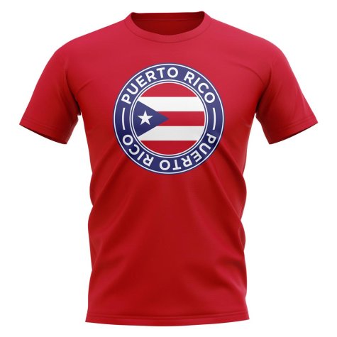Puerto Rico Football Badge T-Shirt (Red)