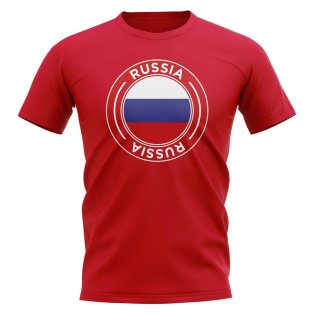 Russia Football Badge T-Shirt (Red)