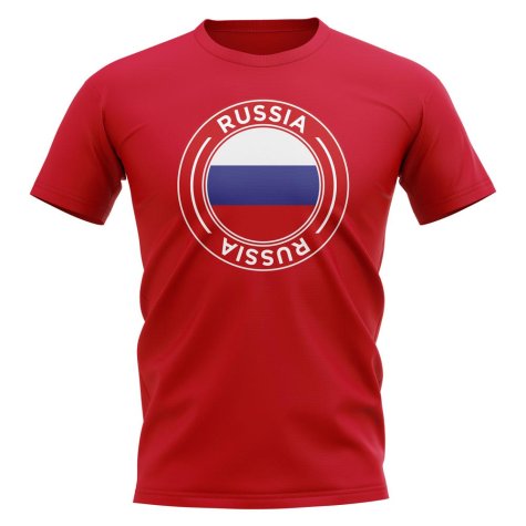 Russia Football Badge T-Shirt (Red)