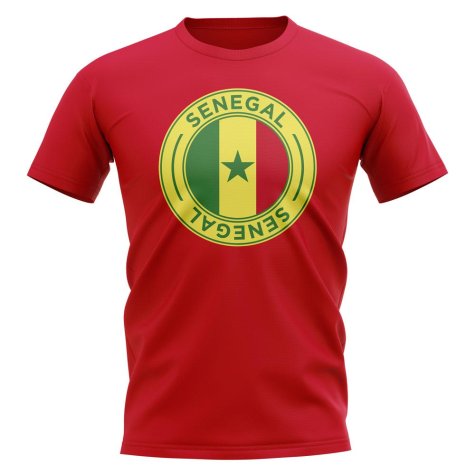 Senegal Football Badge T-Shirt (Red)