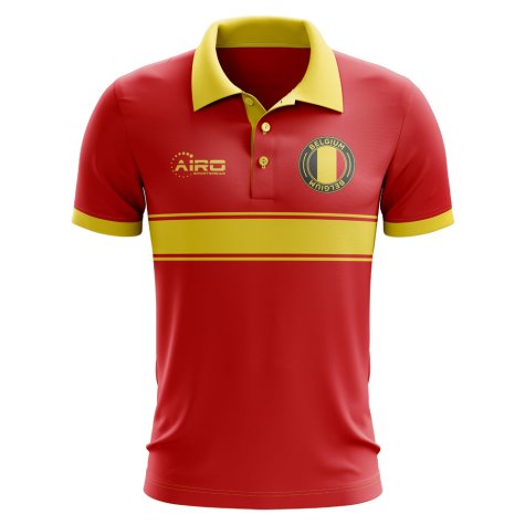 Belgium Concept Stripe Polo Shirt (Red)