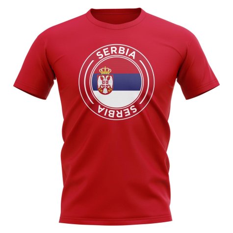 Serbia Football Badge T-Shirt (Red)