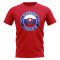 Slovakia Football Badge T-Shirt (Red)