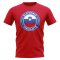 Slovenia Football Badge T-Shirt (Red)