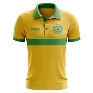Brazil Concept Stripe Polo Shirt (Yellow)