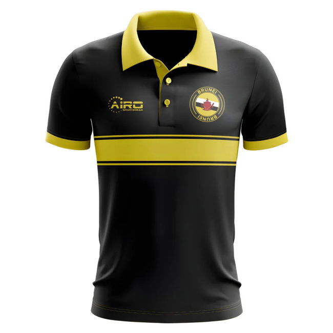 Brunei Concept Stripe Polo Shirt (Black) - Kids