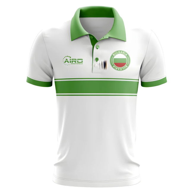 Bulgaria Concept Stripe Polo Shirt (White)