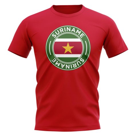 Suriname Football Badge T-Shirt (Red)