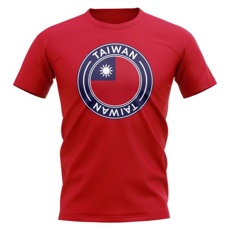 Taiwan Football Badge T-Shirt (Red)