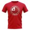 Tonga Football Badge T-Shirt (Red)