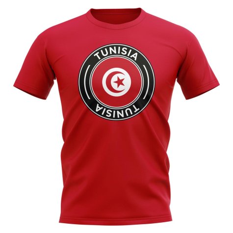 Tunisia Football Badge T-Shirt (Red)
