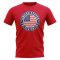 USA Football Badge T-Shirt (Red)