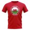 Wales Football Badge T-Shirt (Red)