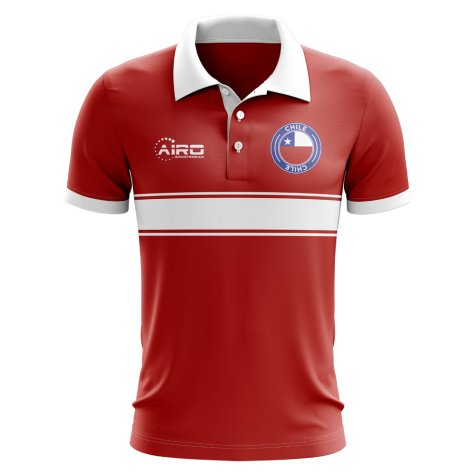 Chile Concept Stripe Polo Shirt (Red) - Kids