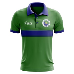 Christmas Islands Concept Stripe Polo Shirt (Green)