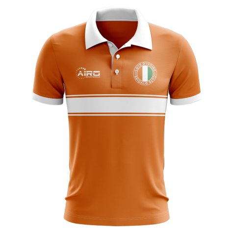 Cote D'Ivoire Concept Stripe Polo Shirt (Orange) - Kids