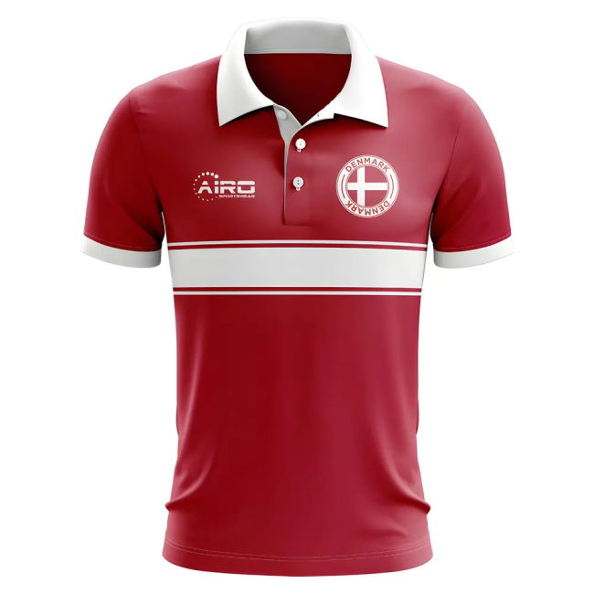 Denmark Concept Stripe Polo Shirt (Red)