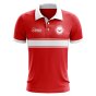 Easter Islands Concept Stripe Polo Shirt (Red) - Kids