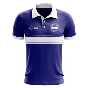 El Salvador Concept Stripe Polo Shirt (Blue)