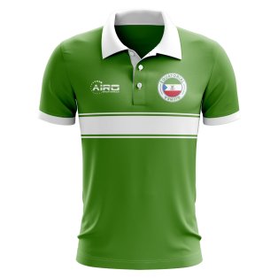 Equatorial Guinea Concept Stripe Polo Shirt (Green)