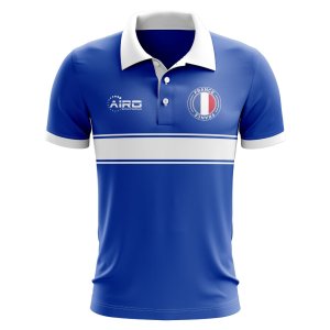 France Concept Stripe Polo Shirt (Blue) - Kids