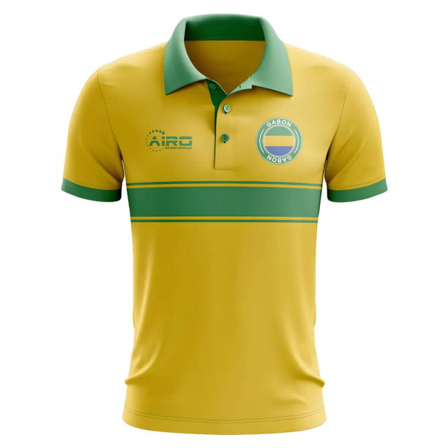 Gabon Concept Stripe Polo Shirt (Yellow) - Kids