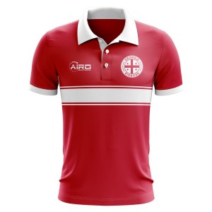 Georgia Concept Stripe Polo Shirt (Red)