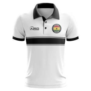 Ghana Concept Stripe Polo Shirt (White) - Kids