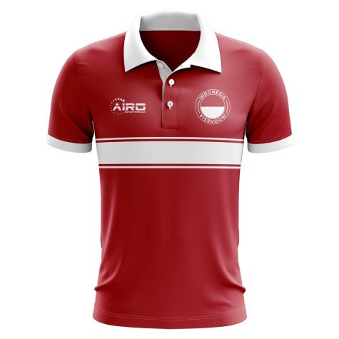 Indonesia Concept Stripe Polo Shirt (Red) - Kids
