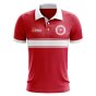Isle Of Man Concept Stripe Polo Shirt (Red) - Kids