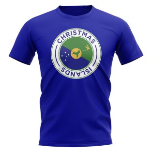 Christmas Islands Football Badge T-Shirt (Royal)