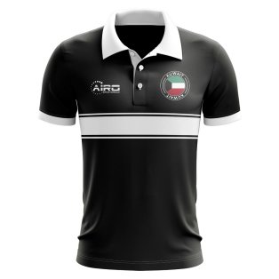 Kuwait Concept Stripe Polo Shirt (Black)