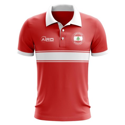 Lebanon Concept Stripe Polo Shirt (Red)