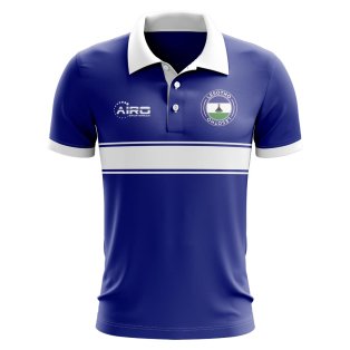 Lesotho Concept Stripe Polo Shirt (Blue)