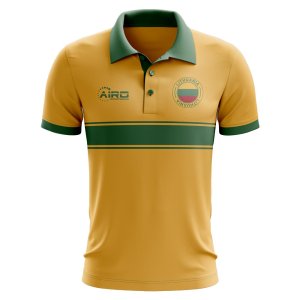Lithuania Concept Stripe Polo Shirt (Yellow)