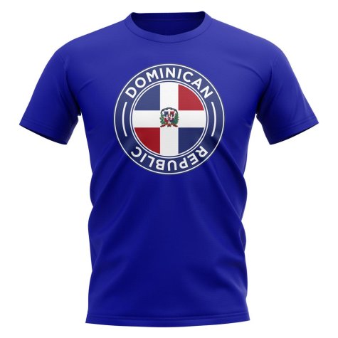 Dominican Republic Football Badge T-Shirt (Royal)